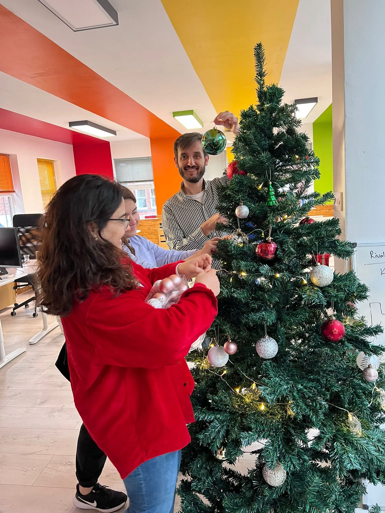 Celebrations at the Matchingham Games office.